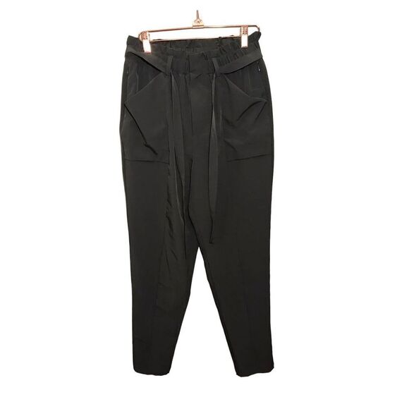 Modern Ambition Paperbag Pants Waist Tie Pockets High Rise‎ Technical Small Gray - Picture 1 of 9